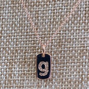 Sterling Silver 925 Rose Gold Initial Letter G CZ Pendant Necklace